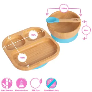 5pc Bamboo Segmented Baby Weaning Set - Black