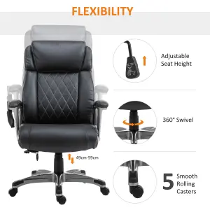 Vinsetto Vibration Massage Executive Chair High Back w/ Adjustable Height Black