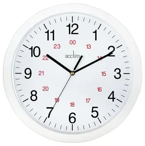 ACCTIM - Metro 35.5cm Quartz Movement Analogue Wall Clock, White