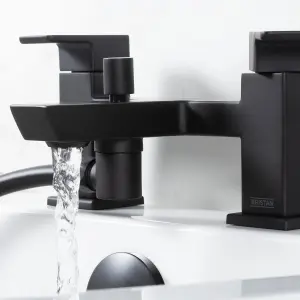 Bristan Noctis Black Manual Double Deck Shower mixer Tap