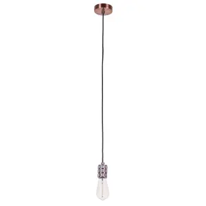 Luminosa Modern Hanging Pendant Lamp Holders Red Copper 1 Light , E27