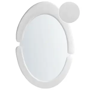 Wall Mirror MASSAY Velvet White