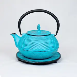 Bloomsbury Market Cloelia 1.2ml Solid Colour Teapot Light Blue