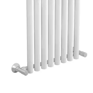 Right Radiators 1800x545 mm Single Vertical Round Column Style Designer Radiator Heated Rads White