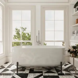 Contemporary Oval Freestanding Bath & Stand from Balterley - 1600mm x 770mm