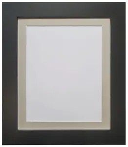 Metro Black Frame with Light Grey Mount 30 x 40CM Image Size 12 x 8 Inch