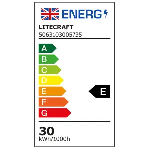 Litecraft Fechine Black 30 Watt LED IP65 Outdoor Wall Flood Light