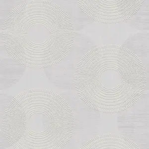 Galerie Home Collection Silver Circle Motif Wallpaper Roll