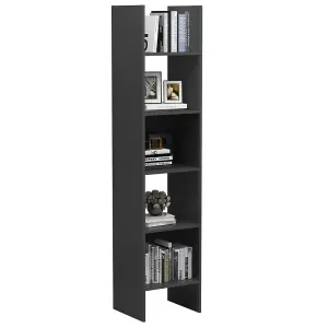 Berkfield Book Cabinet Grey 40x35x180 cm Engineered Wood