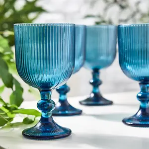 Arbnore Drinking Glass Set (Set of 6) Blue