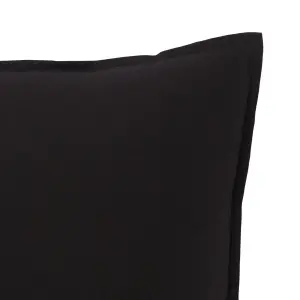 GoodHome Hiva Black Plain Indoor Cushion (L)60cm x (W)60cm