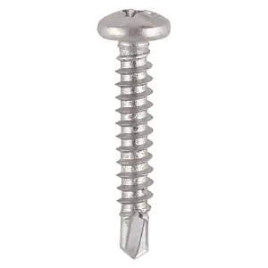 TIMCO Window Fabrication Screws Pan PH Self-Tapping Self-Drilling Point Martensitic Stainless Steel & Silver Organic - 4.2 x 25