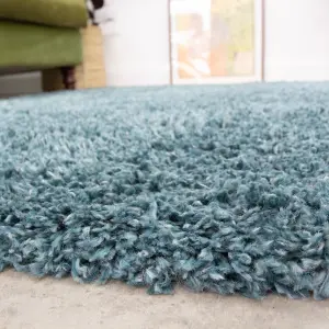 Super Soft Ocean Blue Shaggy Area Rug 120x170cm