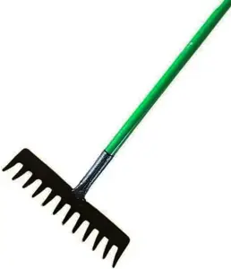 12 Teeth Carbon Steel Garden Rake  L 120cm x W 33cm