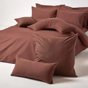 Homescapes Chocolate Egyptian Cotton Oxford Pillowcase 200 TC