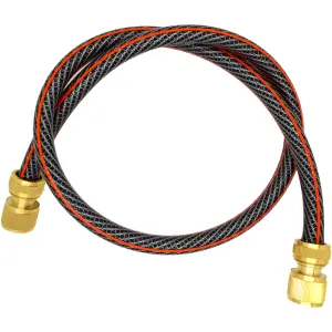 Garden Hose Pipe, Outdoor Tap to Reel Connection Set with 2 Brass Quick Connectors, 6 Layers, Non-Toxic 1/2" Hose (15 m / 49.2 ft)