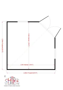 Shire Hampton 10x10 ft Pent Wooden Summer house