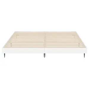 Berkfield Bed Frame High Gloss White 150x200 cm 5FT King Size Engineered Wood