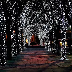 Yellow 22 Meters 200 Lights LED Solar Patio Decoration Holiday Party Lights