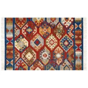 Wool Kilim Area Rug 200 x 300 cm Multicolour JRVESH