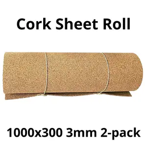 Cork Sheet Roll - 1000x300mm - 3mm - Décor/DIY - 2 pack