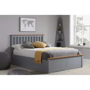 Birlea Phoenix Small Double Ottoman Bed Stone Grey