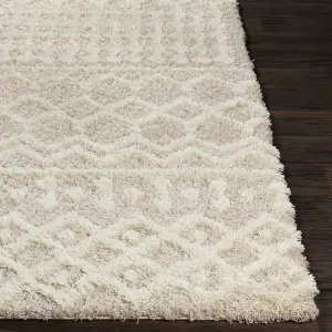 NOUR Boho Shaggy Area Rug 130 x 170 cm