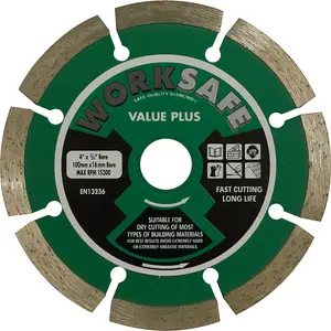 100mm Diamond Cutting Disc Blade for Concrete, Brick & Stone - Durable 16mm Bore