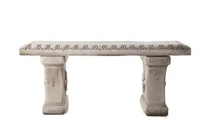 Cute Straight Stone Garden Bench