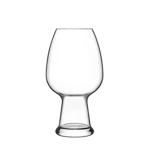 Luigi Bormioli Birrateque Clear Round Crystal Dishwasher Safe Modern Pint Glasses Set Pack of 6