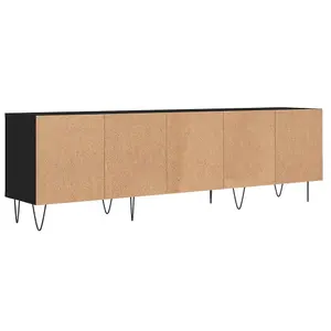 Berkfield TV Cabinet Black 150x30x44.5 cm Engineered Wood