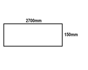 Tradeline Kitchen Plinth Pale Grey Gloss Finish 2.7mtr Long 150mm Wide 18mm Thick