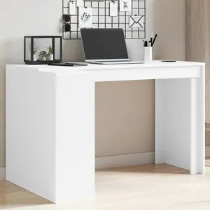 Berkfield Office Desk White 123.5x73.5x75 cm Engineered Wood