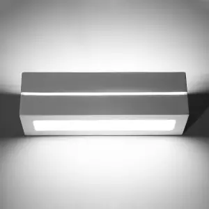 Vega Ceramic White 1 Light Classic Wall Light