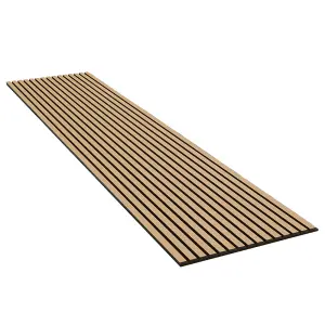 Premium Acoustic Slat Wall Panel 2.4m x 0.6m Oak