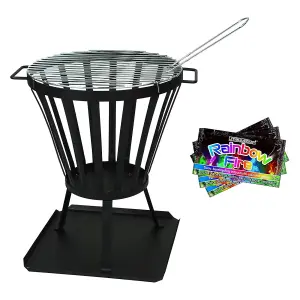 simpa Camelot Brazier Style Fire Pit with with Rainbow Fire (50pcs)