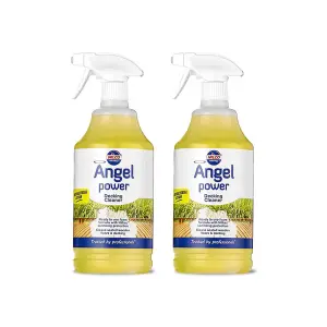 Nilco Angel Power 2L Garden Decking Wooden Floor Cleaner & Trigger Foam 2x 1L