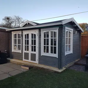 Lasita Muskham 2 Clockhouse Log Cabin - 4m x 3m - Double Glazed Summer House