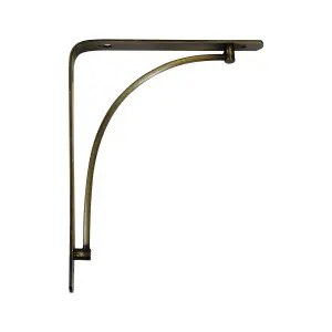 Shelf Depot Brushed Brass Arch Shelf Bracket (H)180mm (D)230mm, Pack of 4