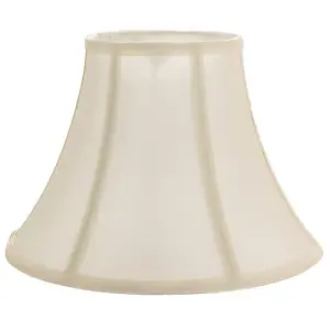 Traditional Empire Shaped 14 Inch Lamp Shade in Rich Silky Cream Cotton Fabric