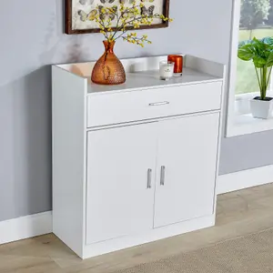 Home Source Novara White 2 Door Shoe Storage Cabinet