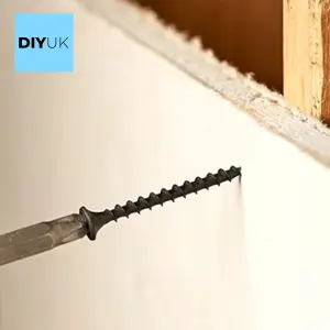 Wood Screws Length: 120mm ( Pack of: 200 ) Premium Black Phosphate Coated Coarse Thread Self-Tapping Drywall, Plasterboard