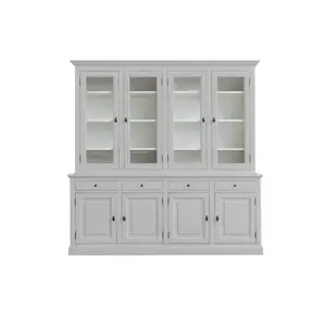 Topeka Standard China Cabinet Light Grey/White