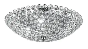 Luminosa PLANET Ceiling Light Chrome, Crystals 20x15x11cm