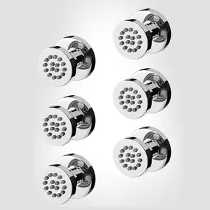 Flora 3 Dial 3 Way Round Set - Shower Head, Handset & Body Jets