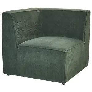 2 Seater Modular Jumbo Cord Sofa Dark Green LEMVIG