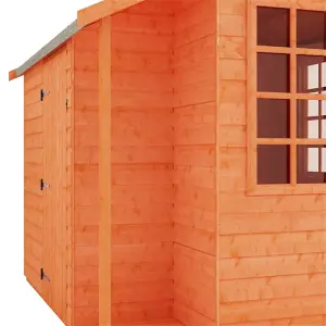 INSATLLED - 8ft x 8ft (2.35m x 2.35m) Wooden Storage APEX Summerhouse (12mm T&G Floor + Roof) (8 x 8) (8x8)