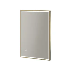 Aquarius Easy Frame LED Mirror 700 x 500MM Brushed Brass