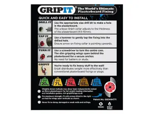 Gripit - Red / 18mm - Pack of 8