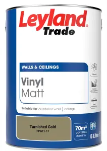 Leyland Trade Vinyl Matt Walls & Ceilings Emulsion Paint Tarnished Gold (PPG11-17) 5L